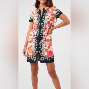 Trina Turk Arboretum floral print zip front mini dress New without tag